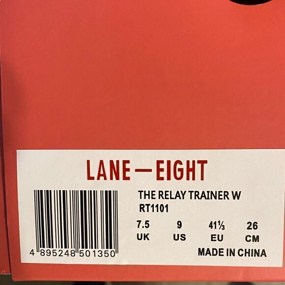 NWT Lane Eight Unisex Relay Trainer Athletic Tennis Shoe - Black - Size 9 - Picture 4 of 9